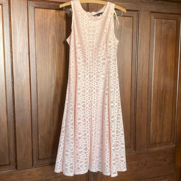 Tianna B. Light Pink Lace Sleeveless Knee Length Lined Formal Dress Size 6 - Picture 1 of 7